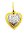 Pingente De Coração Em Ouro 18k Com Zirconia - Imagem 1