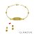 Pulseira Infantil Com Chapa + Brinco 3,5mm Ouro 18k - Imagem 1