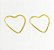 Brinco De Argola Coração Em Ouro 18k Médio - Imagem 1