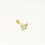 Piercing Orelha Tragus Borboleta Com Zirconia Em Ouro 18k - Imagem 1