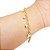 Pulseira Bailarina + Elos Ovais Em Ouro 18k Com Berloques - Imagem 2