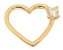 Piercing De Orelha Coração Com Zirconia Em Ouro 18k - Imagem 1