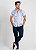CAMISA MC LISTRADA AZUL E BRANCO - Imagem 3
