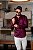 CAMISA SLIM ML ACETINADA MARSALA - Imagem 2