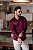 CAMISA SLIM ML ACETINADA MARSALA - Imagem 6