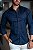 CAMISA SLIM ML ACETINADA AZUL MARINHO - Imagem 6