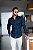 CAMISA SLIM ML ACETINADA AZUL MARINHO - Imagem 5
