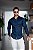 CAMISA SLIM ML ACETINADA AZUL MARINHO - Imagem 4