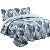 Conjunto Colcha Cobre Leito Cama Casal 2,20x2,40m Kit 3 pçs Estampada Tripoli - Imagem 4