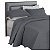 Kit Colcha Cobre Leito Cama Solteiro 180x220cm 2 Peças Lisa Várias Cores - Imagem 3