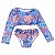 Conjunto Infantil Proteção UV Biquini Cropped Manga Longa com Calcinha - Imagem 4