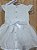 Vestido de Bebê Menina Batizado Branco Renda Flores - Imagem 7