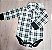 CAMISA BODY BEBÊ MENINO FLANELA XADREZ BRINDE GRAVATA - Imagem 4