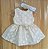 VESTIDO BEBÊ MENINA TULE POÁ CINTO DE PEROLA - Imagem 2