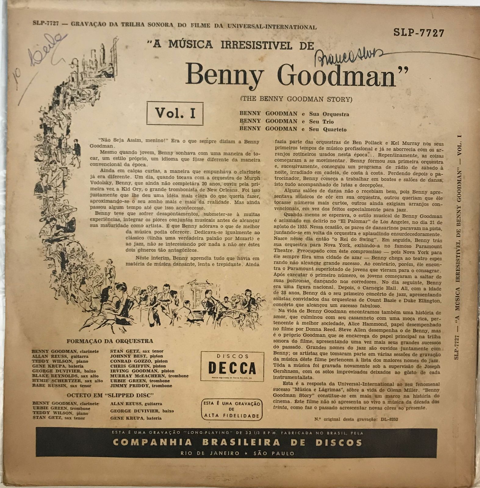 LP - Benny Goodman And His Orchestra – Música Irresistível De Benny Goodman Vol. 1 - Imagem 2