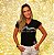 Camiseta Piano - Rio - Baby Look - preta - pronta entrega (Gola V) - Imagem 2