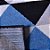 Tapete Macio Geométrico Verona-50  Azul e Preto 1,33 x 1,90 - Imagem 2
