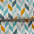 Toalha de Mesa Termica 1,40 de Largura -  Chevron Clean Azul e Mostarda - Imagem 2