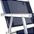 Cadeira De Praia Alumínio Azul Alta Forte Oversize Suporta até 140KG - Imagem 3