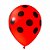 Balões Poá Vermelho com Bolinhas Pretas 11 Polegadas 25 Un - Catelândia - Imagem 2