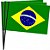 Bandeira do Brasil Copa  Média 10 Un Plástico - Catelândia - Imagem 2