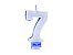 Vela de Aniversário com Glitter Número 7 Azul - Catelândia - Imagem 1