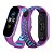 Silicone Esportiva Roxo c/ Azul Claro - Mi Band 5/6 e Amazfit Band 5 - Imagem 2