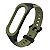 Pulseira de Silicone Robótica Verde Militar com Preto - Mi Band 3/4/5/6/7 e Amazfit 5 - Imagem 1