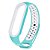 Silicone Esportiva Ciano c/ Branco - Mi Band 5/6 e Amazfit Band 5 - Imagem 1