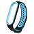 Silicone Esportiva Preto c/ Azul Claro - Mi Band 5/6 e Amazfit Band 5 - Imagem 1