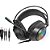 Headset Gamer P2 + USB RGB Crusader Preto FORTREK - Imagem 1