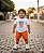 Conjunto Infantil Masculino Chicago Branco e Laranja - Imagem 2