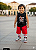 Conjunto Infantil Masculino Basquete Street Preto e Vermelho - Imagem 2