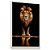 Quadro Leão Dourado Reflexo Lindo - Imagem 4