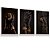 Quadro Decorativo Mãos Negras Joias Douradas Gold Fashion Kit 3 Quadros - Imagem 1
