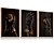 Quadro Decorativo Mãos Negras Joias Douradas Gold Fashion Kit 3 Quadros - Imagem 4