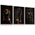 Quadro Decorativo Mãos Negras Joias Douradas Gold Fashion Kit 3 Quadros - Imagem 3