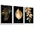 Quadro Decorativo Folhas Golden Palmeiras Douradas Folhagens Kit 3 Quadros - Imagem 2