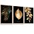 Quadro Decorativo Folhas Golden Palmeiras Douradas Folhagens Kit 3 Quadros - Imagem 3