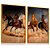 Quadro Decorativo Cavalos Selvagens Deserto Corrida kit 2 - Imagem 1