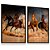 Quadro Decorativo Cavalos Selvagens Deserto Corrida kit 2 - Imagem 4