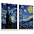 Quadro Decorativo A Noite Estrelada Van Gogh Pintura Kit 2 - Imagem 2