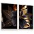 Quadro Decorativo Folhagem Ouro Flor Gold Kit 2 - Imagem 2
