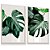 Quadro Decorativo Folhas Verdes Naturais Costela de Adão Botânica Kit 2 - Imagem 2
