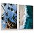 Quadro Decorativo Mar Praia Ondas Árvores Céu Azul Kit 2 - Imagem 3