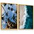 Quadro Decorativo Mar Praia Ondas Árvores Céu Azul Kit 2 - Imagem 4