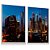 Quadro Decorativo Marina Walk Dubai Vista Noturna Kit 2 - Imagem 3