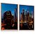 Quadro Decorativo Marina Walk Dubai Vista Noturna Kit 2 - Imagem 4