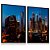 Quadro Decorativo Marina Walk Dubai Vista Noturna Kit 2 - Imagem 1
