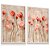 Quadro Decorativo Tulipas Botão Rosa Flores Rose Kit 2 - Imagem 1